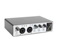 Fockety Interfaccia audio USB, ingresso XLR a 24 bit e 192 kHz Interfaccia audio per home studio, alimentazione a 48 V, per registrazione musicale, podcasting e streaming (nero bianco)