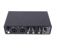 Fockety Interfaccia USB C, Scheda Professionale a 24 Bit 192kHz con Preamplificatore Trasparente e Ingresso Hi Z per Registrazione di Chitarra su PC Musicisti in Live Streaming (BLACK)