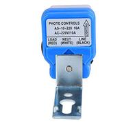 Fockety Interruttore di Controllo Dell'illuminazione Stradale per Lampade da Esterno, Interruttore con Sensore di Accensione/spegnimento Automatico per Luci da Giardino, 12V/24V/10A (220V)