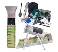 Fockety Kit Box Slui Portatile 50 Pollici, Attrezzatura Mineraria in Lega in Lega di Alluminio con Riffle Incorporate e Muschio Minatore, per la Prospettiva e Dragaggio di River Creek