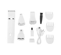 Fockety Kit di Toelettatura per Animali Domestici, 4 in 1 CACCO CATTO CATTO CACCIO con 4 Lame Sostituibili USB USB a Basso Rumore Motore 7000 Giri/Min, per Cani Piccoli e Grandi
