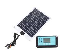 Fockety Kit Pannello Solare, Starter Kit Pannello Solare 12v 50w con Regolatore di Carica Mppt 100a, Portatile del di Caricabatterie per Batterie 12v, al Largo della Griglia