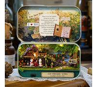 Fockety Kit per Casa delle Bambole in Miniatura Fai-da-te con Corda Luminosa a LED, Ottima Fattura per Decorazioni per la Casa, Amici, Passeggiate in Inverno/angolo di Strada/tema Rurale, (Note