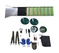 Fockety Kit per la Ricerca dell'oro, Kit per la Ricerca dell'oro da 31 Pezzi con canaletta Pieghevole, setaccio classificatore, fiale, Borsa per riporre Gli Oggetti, Attrezzatura da