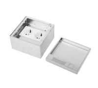 Fockety Kit presa elettrica incasso a pavimento, kit presa piatta incasso nascosta 16 A 4000 W con 2 prese, scatola di copertura per presa elettrica impermeabile per casa