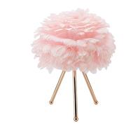 Fockety Lampada da Tavolo Feather, Touch Control 3 Temp. Colore Luminosità Regolabile Lampada, Lampada da Comodino Ricaricabile USB, Luce Notturna da Scrivania Decorativa per