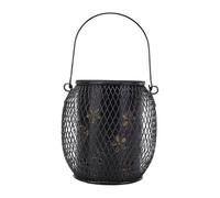 Fockety Lanterna solare, lanterna decorativa da esterno in metallo con design scavato e maniglia, impermeabile IP65, lampada decorativa a LED per giardino, patio, prato, veranda