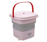 Fockety Lavatrice portatile, lavatrice pieghevole da 4,5 litri con timer da 1 minuto, 5 minuti e 10 minuti, per appartamenti, dormitori, hotel, per biancheria intima e calzini (Spina europea)