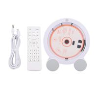 Fockety Lettore CD Verticale da Tavolo, Portatile FM USB AUX con Schermo LED HIFI Doppi Altoparlanti Timer 13 Funzioni per gli Amanti della Musica Domestica Studenti di Lingue (Colore del legno)