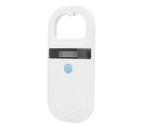Fockety Lettore di microchip per animali domestici, 134,2 kHz, 128 dati di archiviazione, scanner per tag per animali, scanner portatile ricaricabile per chip per animali domestici, (WHITE)