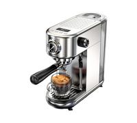 Fockety Macchina per caffè Espresso, Caffettiera in Acciaio Inossidabile da 20 Bar con Montalatte e Serbatoio Rimovibile, Macchina da caffè Professionale Semiautomatica per Casa (Spina europea 220 V)
