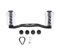 Fockety Manico per Mulinello da Pesca da 85 Mm, Manico per Mulinello da Lancio con Esche in Fibra di Carbonio con Impugnatura in Acrilico Ad Alta tenacità e Doppio Bilanciere per la