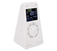 Fockety Metronomo digitale per pianoforte, chitarra, violino, con gamma di accordatura da 2A a 6A. Metronomo elettronico con altoparlante, dieci toni di battito integrati (WHITE)