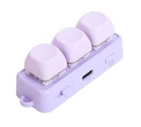 Fockety Mini Tastierino a 3 Tasti, Tastiera Meccanica Macro Programmabile USB Bluetooth con Retroilluminazione RGB, Tastierino Ergonomico Dal Design Ad per Giochi, Ufficio, Controllo