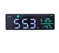 Fockety Misuratore Di Umidità e Temperatura, Display LED 3 in 1 Termometro Digitale MonitorAggio Del'umidità Rilevatore Di Rumore 30-130 DBA Indicatore Di Fometro per le Aule per le Aule per le