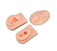 Fockety Modello di Naso in Silicone Simulazione Realistica Modello di Pratica per Piercing Al Naso e All'orecchio per Studenti e Medici 9,3 X 6,8 X 2,5 Cm (Pelle chiara)