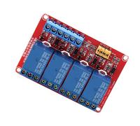 Fockety Modulo relè Fotoaccoppiatore a 4 Design con Tolleranza Ai Guasti 5 V/12 V/24 per Progetti Elettrici (12V)