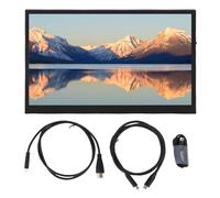 Fockety Monitor Touchscreen da 10,1 Pollici, Touchscreen Capacitivo 1024 X 600 HDMI con Doppi Altoparlanti Integrati, Monitor Portatile USB, Display LCD per RASPI / 4/3, PC, Laptop