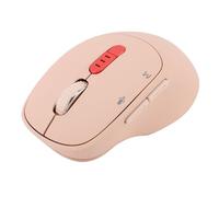 Fockety Mouse AI, mouse wireless silenzioso, mouse Bluetooth ergonomico con software AI centralizzato, digitazione vocale, traduzione e sintesi supportate da Chatgpt (rosa chiaro)