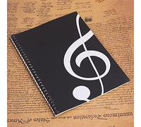 Fockety Notazione Musicale Notebook Notebook Professional Quality Scrittura Carta per Cantautori o Dilettanti, 50 Pagine per Valori Musicali, Piano Nero/ottimo per gli Amanti della Musica (Black