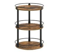 Fockety Organizer Lazy Susan, organizer rotante a 3 livelli per spezie, 17,7x10,2x10,2 pollici. Supporto girevole per spezie facile da usare e salvaspazio per il piano di lavoro della (Legno