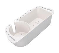 Fockety Organizer Portabicchieri per Barche, Scatola Portaoggetti Versatile con 3 Metodi di Montaggio, di Drenaggio, Organizer in Plastica ABS per Barca da Pesca, Kayak, Pontone,
