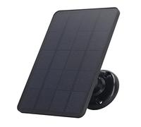 Fockety Pannello Solare per Telecamera di Sicurezza, Pannello Solare per Telecamera USB da 10W Alimentatore Continuo Impermeabile per Telecamera di Sicurezza con Batteria Ricaricabile (Nero)