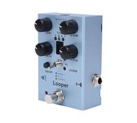 Fockety Pedale effetti per chitarra, mini pedale di modulazione con effetti di riverbero, chorus e delay, accordatore integrato, per chitarra elettrica, per esercitarsi a casa