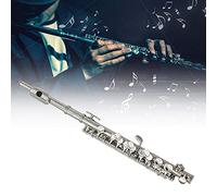 Fockety Piccolo in Acciaio Inossidabile e Rame Di Alta Qualità Con USCITA Quadrata, Design Con Foro Di Apertura, Placecato in Argento, Panno per la Pulizia e Cacciavite (SILVER)