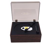 Fockety Player CD Portatile, Valigia retrò retrò Bluetooth 5.0 con 2 Altoparlanti Stereo Integrati, Riproduzione USB, aux in, per Casa, Auto, Studio (Colore noce)