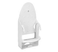 Fockety Portaferro Elettrico, Resistente Al Calore, Durevole, Mensola a Muro 2 in 1, per Bagno, Casa, Materiale PBT Senza BPA (WHITE)