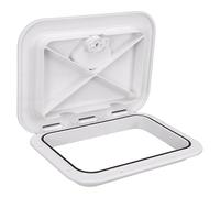 Fockety Portello di Accesso al Ponte Marino, Portello di Accesso Rettangolare al Ponte della Barca con Superficie Antiscivolo, Copertura Bianca per di stivaggio della Barca