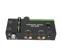 Fockety Preamp di Phono Mm MC, Preamplificatore di Fonografi Mini Stereo Professionale in Ingresso XLR a 5 Pin con Output per Cuffie da 3,5 Mm per (Spina europea)