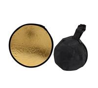 Fockety Rifletture Di Luce, 11.8in Rotonda Superficie D'Oro Superficie D'Argento 2 in 1 Pieghevole Ammoribidire I Toni Della Pelle Fotografia Riflettutore Poliestere Portatile Luce Diffusore
