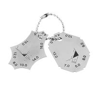 Fockety Righello per la Lunghezza della Gamba della profondità della Gola della Saldatura Durevole Calibro di Saldatura in Acciaio Inossidabile a Due Pezzi per i Lavoratori Sul Campo