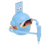 Fockety Robot da disegno per bambini, robot da disegno educativo interattivo con 100 schede di parole e 14 penne colorate, giocattolo Montessori per imparare a dipingere (cielo blu)