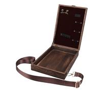 Fockety Scatola portaoggetti in legno per scrittori, borsa portaoggetti multifunzionale fatta a mano, borsa portautensili portatile per artisti,contenitore per pennelli e cavalletto