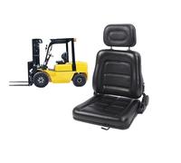 Fockety Sedile per Carrello Elevatore, Sedile per Trattore con Schienale con Angolazione Regolabile su 3 Livelli, Microinterruttore e Scivolo per Dumper Tosaerba Escavatore Minipala Terna (Senza