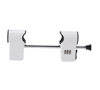 Fockety Serratura a codice per porta doppia, barra di sicurezza in lega di acciaio retrattile con password a 3 cifre, chiavistelli a U per doppie maniglie, pomelli e leve