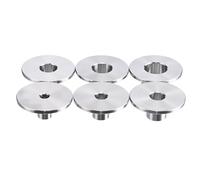Fockety Set di guide per bussole per fresatrici, 6 pezzi 10 mm, 12 mm, 14 mm, 16 mm, 18 mm e 20 mm in acciaio inossidabile. Le guide per fresatrici si adattano a qualsiasi base