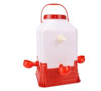 Fockety Set di Mangiatoia e Abbeveratoio Automatico per Polli, Abbeveratoio Sospeso da 10 Litri Senza Sprechi con 4 Tazze, Mangiatoia a gravità Impermeabile per Pollame