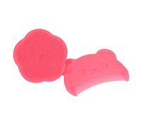 Fockety Set di Spazzole per la Pulizia del Cuoio Capelluto del Bambino in Silicone Morbido da 2 Pezzi per Neonati, Spazzola Rotonda con Pettine Curvo, Facile da Pulire, Miglior Regalo per il Baby