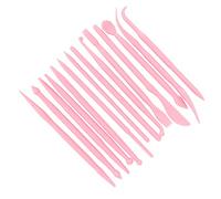 Fockety Set per Scultura in Argilla Plastica da 14 Pezzi, con Manico Comodo, per Tutte le Forme - Resistente e di Lunga Durata - Rosa/Rosa Rossa/Giallo (PINK)
