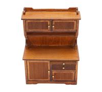 Fockety Sideboard della Casa delle Bambole, Mobile in Miniatura in Scala 1:12 con Doppia Porte Design della Libreria, per gli Accessori per la Casa delle Bambole del Soggiorno da