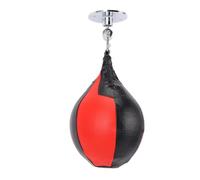 Fockety Speed Bag da Boxe, Speed Ball a Forma di Pera Palla da Pratica di Boxe Palla da Appendere Punching Ball con Gancio Rotante per Allenamento di Nero Rosso