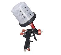 Fockety Spruzzatore di Vernice, Pistola a Spruzzo Hvlp Professionle 600 Ml per Verniciatura di Auto, Spruzzatore di Vernice Ad Aria Regolabile con Ugello 1,3 Mm, Kit, Pistola a