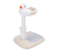 Fockety Supporto per la Doccia Baby, 360 ° Altezza Regolabile Basare Anti -slip Piegabile per Bagno Baby Dhoin con Suono di Anatra, Supporto per il Bagno per Bambini per Bambini Che (Cachi)