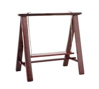 Fockety Swing della Casa delle Bambole in Miniatura, 1:12 Scala in Legno Massiccio Swing in Miniatura Swing per Accessori per Parchi Giochi per Bambole (Colore di palissandro)