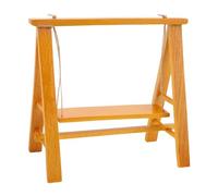 Fockety Swing della Casa delle Bambole in Miniatura, 1:12 Scala in Legno Massiccio Swing in Miniatura Swing per Accessori per Parchi Giochi per Bambole (Colore di legno)