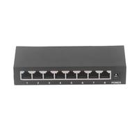 Fockety Switch Poe Gigabit a 8 Porte, Switch di Rete Senza Ventole Plug & Play con Alta velocità 1000Mbps, Switch Ethernet da Tavolo o Montaggio a Parete in Metallo per Casa, Ufficio